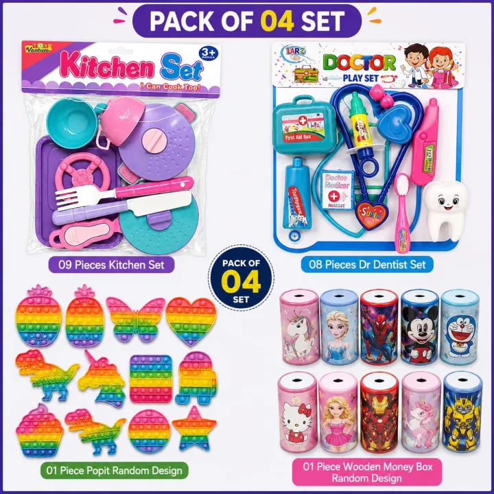 Pack%20of%2004%20Kids%20Educational%20Toy%20Gift%20Set%20%E2%80%93%2009-Piece%20Kitchen%20Play%20Set%20+%2008-Piece%20Doctor%20&%20Dentist%20Medical%20Kit%20+%2001%20Random%20Pop%20It%20Fidget%20Sensory%20Toy%20+%2001%20Wooden%20Money%20Box%20(Random%20Character%20Design)%20%E2%80%93%20Pretend%20Play%20Learning%20Toys%20for%20Boys%20&%20Girls%20Ages%203+%20%7C%20Birt%20-%20Image%202