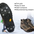 8 Nails Professional Snow Crampons Anti-Slip Ice Gripper Hiking Cleats Spikes Traction Ice Stud Shoes Grip Size 40-45. 