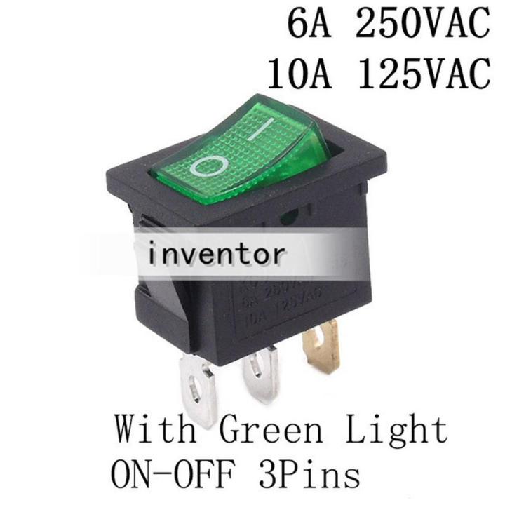 KCD1-101 15*21mm 3Pin with LED ON/OFF marine rocker switch car ...