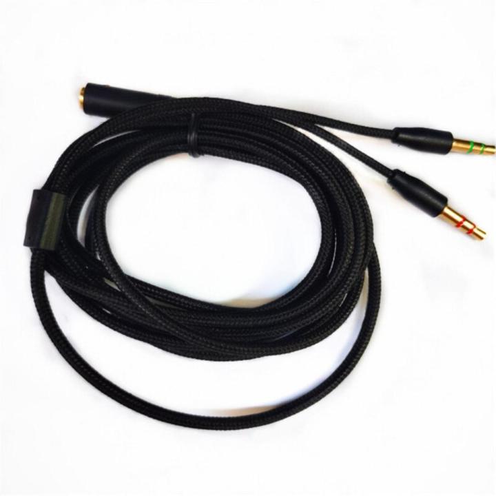 For -Razer Earphone Audio Cable Headphone Adapter Splitter Headset Microphone For -Razer Electra/Kraken PRO 7.1 V2/Hamme 2m