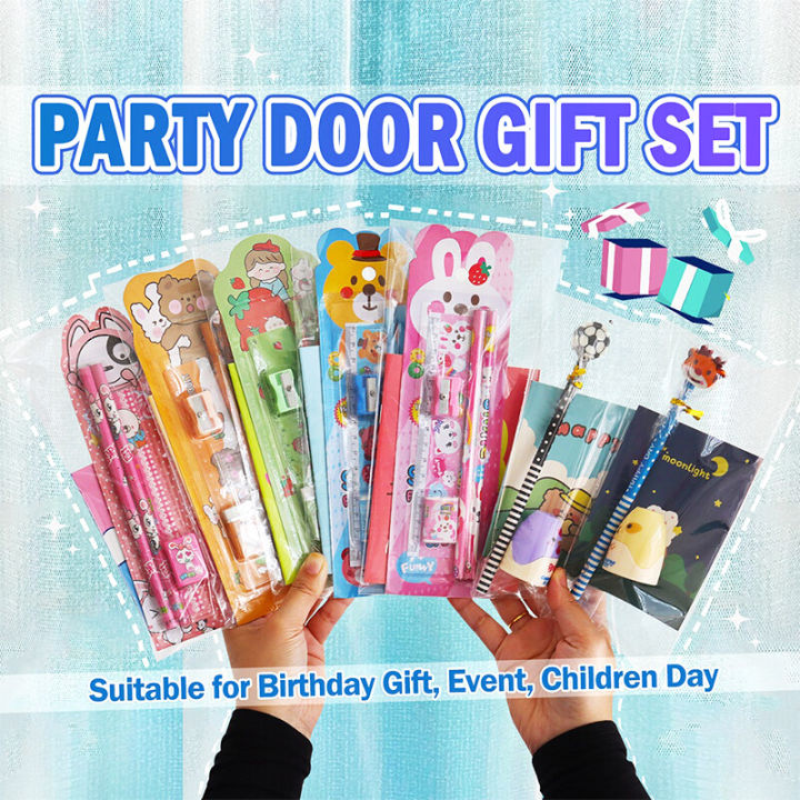 Kaki Jimat Fancy Stationery Party Door Gift Set for Birthday School Event Children Holiday Kids Budak Hadiah Stationery
