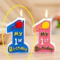 My First Birthday Spiral Party Candles Cake Decoration Topper Happy Birthday Candle,-(K.S.). 