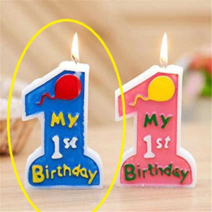 My First Birthday Spiral Party Candles Cake Decoration Topper Happy Birthday Candle,-(K.S.)