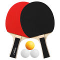Ping Pong Paddles Quality Dynamic 86000 ping pong Tennis Rackets 2 Ping Pong Bats Long Handle Ping Pong Racket Set Training Accessories Racquet Bundle Kit with 3 Balls For Both Indoor and Outdoor. 