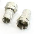 RG6 F Plug Connector Silver Waterproof Satellite Aerial Cable Screw Twist Coax Fit For RG6 coaxial cable. 