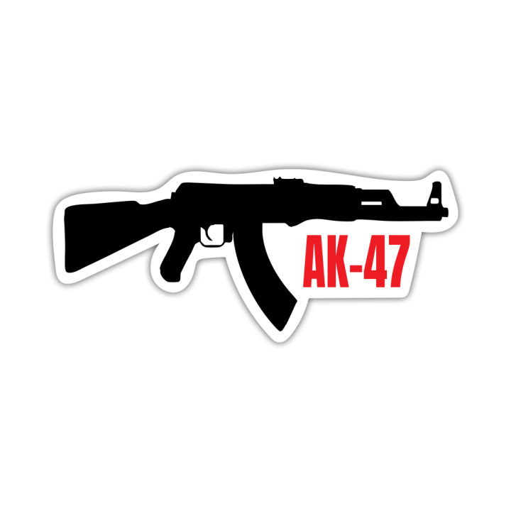 Stickey Premium Vinyl Ak-47 Stickers (2.5 Inch) Pack of 02 pcs ...