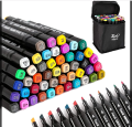 Colored Markers, Double Head Manga Sketching Marker Pens, Student Drawing Set, Permanent Art Markers for Anime Design, Painting,Adults Coloring Book,Illustrations Sketch for kid. 