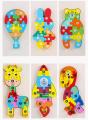 Montessori Wooden Jigsaw Puzzle Building Blocks, Board Game For Kids Educational Toy Animal Cartoon Intellectual Development Toys. 