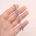 Elegant Flowers Bracelet For Women Y2K Sweet Girls Moon Cherry Blossom Bow Zircon Bracelets Luxury Designer Jewelry Gift. 