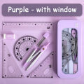 Student stationery, professional compass and ruler drawing 7 pieces/set mathematical ruler set multi-functional charting tool for learning AShines. 