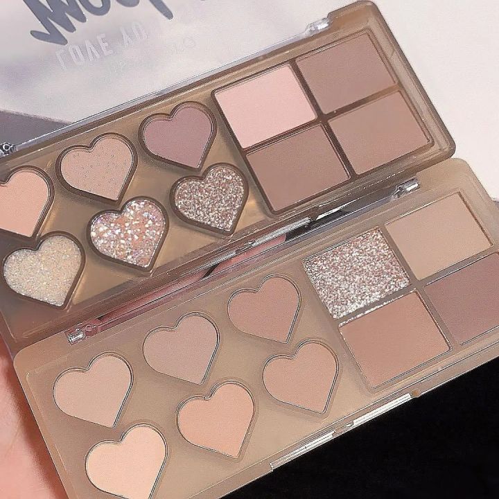 Miss Lara Love you so much 10-Colors Eyeshadow Matte Fine Glitter Eyeshadow Palette & Makeup MS-85