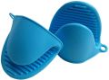 PACK OF 2 / Pair Silicone Heat Resistant Gloves Clips Insulation Non Stick Anti-slip Pot Bowel Holder Clip Cooking Baking Oven Mitts. 