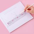 High Quality Transparent Ruler With Wavy Line Preventing Myopia Straight Rulers Plastic Scale Ruler School Office. 
