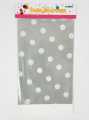 SILVER POLKA DOT TABLE COVER ( 108 CM X 180 CM ) SILVER THEME TABLE COVER. 
