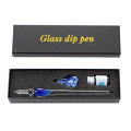 Glass Dip Pen Faux Crystal Ink Signature Inside Flower for Writing Art Decor Gift. 
