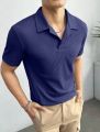 Textured Waffle Knitted Polo T-shirts for Men - 2025 Men’s knitted Polo T-shirt - Stylish Men’s Polo Tshirt - Polo T-shirts for Men. 