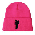 【BestGO】Baru Billie Eilish Beanie Hat Wanita Pria Rajutan Hangat Musim Dingin Topi untuk Pria dan Wanita Solid Hip-Hop Kasual Diborgol Beanies bonnet. 