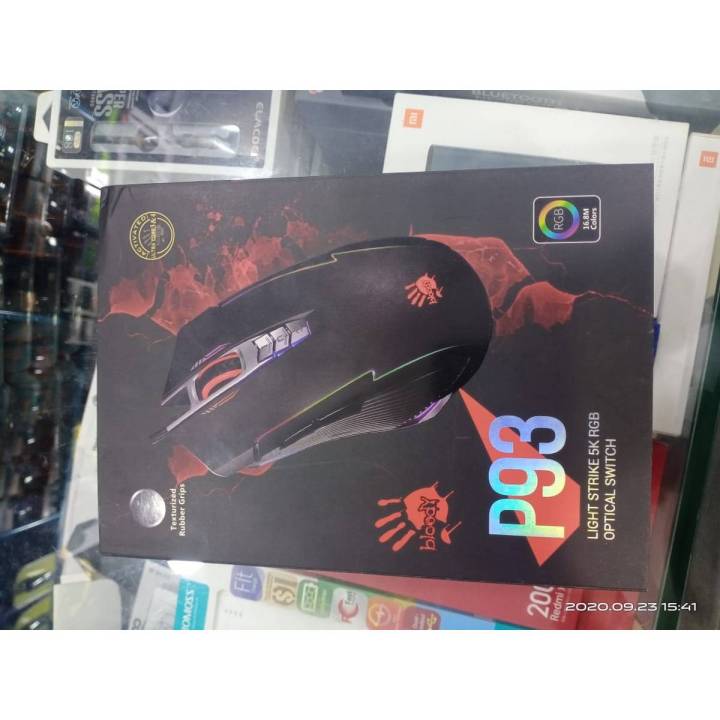 A4TECH BLOODY P93 LIGHT STRIKE 5K RGB ANIMATION GAMING MOUSE – BLACK