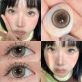 【HOT】 UYAAI Halloween Cosplay Color Contact Lenses Cosplay Lens Anime Red Lenses Girl Tears Graduated Colored Lenses Makeup Eye Len. 