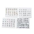 12Pairs Shiny Earring Stud Set Earring For Women Girl Earrings Jewelry. 