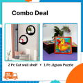 Cat shape Wall Shelf, Wall Shelves, Wooden Wall Shelf For kids, girls, bed room, Laser cut floating Shelf. 