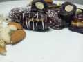 Box of 6 Chocolate coated Dates Premium Chocolate Khajoor filled Almonds Walnuts Kajo dry fruits Ramadan Dates Special treat gift box. 