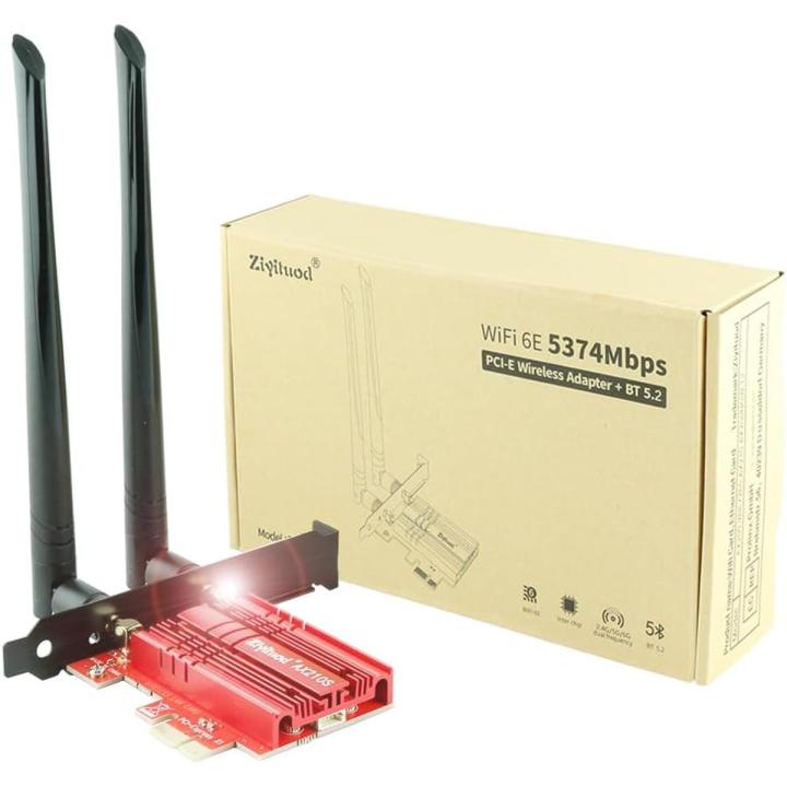 Ziyituod WiFi 6E Card AX210 Wireless 5400Mbps with Bluetooth 5.2 Adapter
