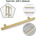 Pack of 2 Golden Handles . Pulls,  Round T Bar Cabinets Handles, Furniture Protectors Drawer, Kitchen , Wardrobe, Epoxy Resin Tray , Hardware , Tools Screws.. 