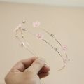 New Double Layer Metal Hairband Flower Pearl Headband for Women Headwear Shiny Rhinestone Hair Band Hoop Hair Accessories. 