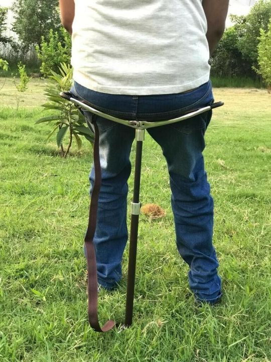 LEATHER SHOOTING WALKING STICK RACING FOLDING SEAT SHOWS CHAIR STOOL