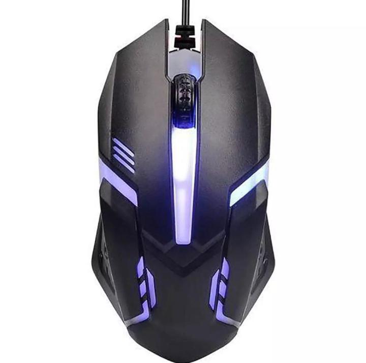 Black 7 Colour LED USB Wired Pro Gaming Mouse For PC Computer Laptop