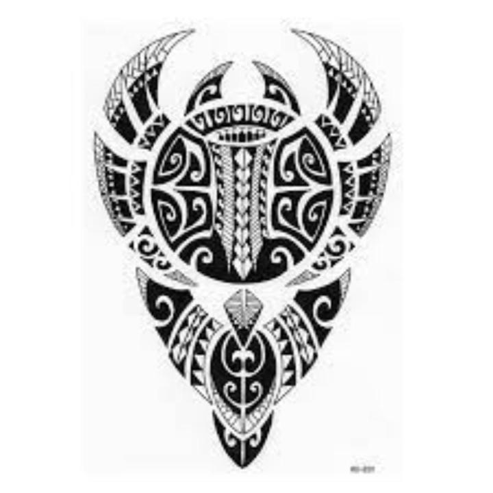 Polynesian Bull Temporary Tattoo