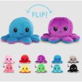 Reversible Octupus Soft Plush Toy Happy and Sad Mood. 