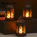 Flameless Candle Lantern Vintage Battery-operated Desk Lantern Lamp for Home Decoration Flicker-free High Brightness Electronic Candle Light less Than Retro Decorative Lantern. 