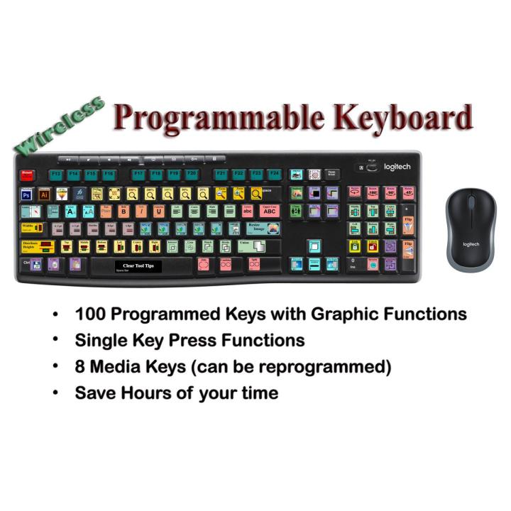 Programmable%20Wireless%20Keyboard%20100%20keys%20Pre%20Programmed%20with%20AutoHotKey%20for%20P%D5%ABotos%D5%ABop%20Illustrator%20CorelDraw%20FreeHand%20-%20Image%202