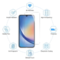 Relaxtoo For Samsung Galaxy A34 2Pcs HD Front Screen Protector Glass Film For SamsungA34 GalaxyA34 Full Coverage Tempered Glass. 