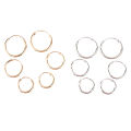 3 Pair/Set Fashion Women Girl Simple Round Circle Small Ear Stud Earring. 