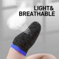 Plextone Nylon Mobile Gaming Finger Sleeve Sweat-Proof Finger Cover Non-slip Touch Screen – Pack of 2 Pairs. 