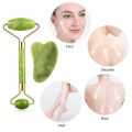 Face Stone Jade Roller Massager with Gua Sha Stone And Ice Roller Multicolour Set Facial Roller 100% Natural Stone Jade Roller For Skin Eye Neck Body Ice Cube. 