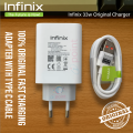Infinix Original 33W Fast Charger | Original Infinix 33W Fast Charging Adapter with Cable | Infinix 33w Charger | Infinix 33 Watt Box Pulled Original Power Adaptor with 33w Fast Charging Cable for  Note 11 Note 10 pro Zero 5G Note 12 5G Note 11s. 
