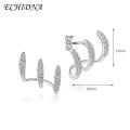 ECHIDNA Ear Studs Electroplating Rhinestones d Stud Earrings. 