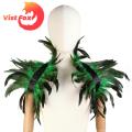 Fuax Feather Scarf Soft Adjustable Faux Feather Shawl for Cosplay Stage Performance Gothic Collar Scarf Dancer Costume Wrap Cape Retro Style Fuax Feather Shawl. 