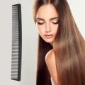 Hair Styling Combs,Heat Resistant Combs, Styling Combs for Salon, Fine and Wide Tooth Hair Barber Comb For All Hair Types (Pack of 2), Black Plastic Barber Carbon Fiber Cutting Comb,Fine Tooth Comb for Men and Women. 