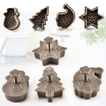 4pcs/set DIY Biscuit Mold 3D Cookie Plunger Cutter Pastry Decorating Food Fondant Baking Mould Tool. 