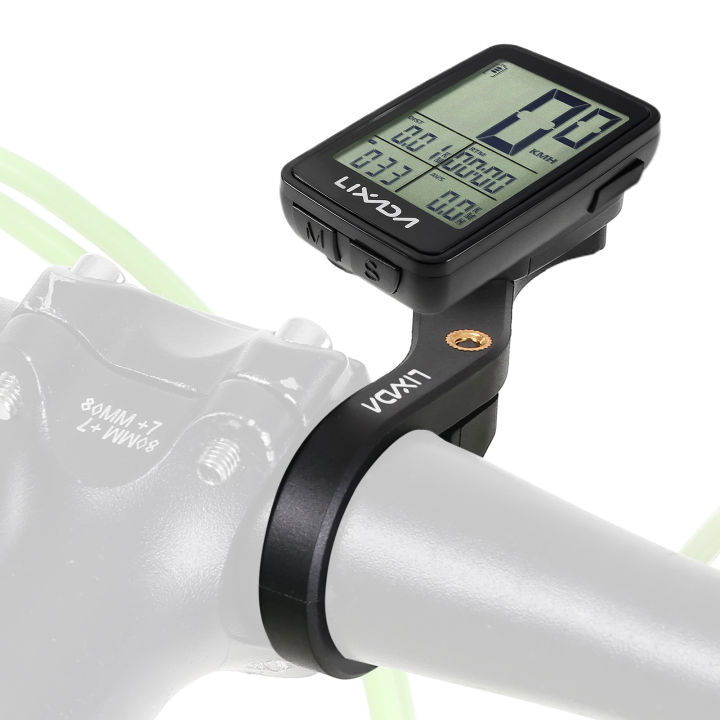 Lixada Wireless Bike Bicycle Computer USB Rechargeable Bicycle Speedometer Odometer Cycling Bicycle Computer Mount Holder