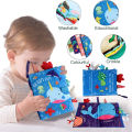 HelloKimi Soft Early Learning Sensory Cloth Fabric Kids Cartoon Animal Toy Book Rustle Sound 3D Tail Educational Touch and Feel Crinkle Books for Boys & Girls Toddler Infants Baby Children Toys. 