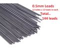 Woodjin Mechanical Pencil Leads 0.5mm HB 12 tubes x 12 leads in a tube = Total 144 leads. 