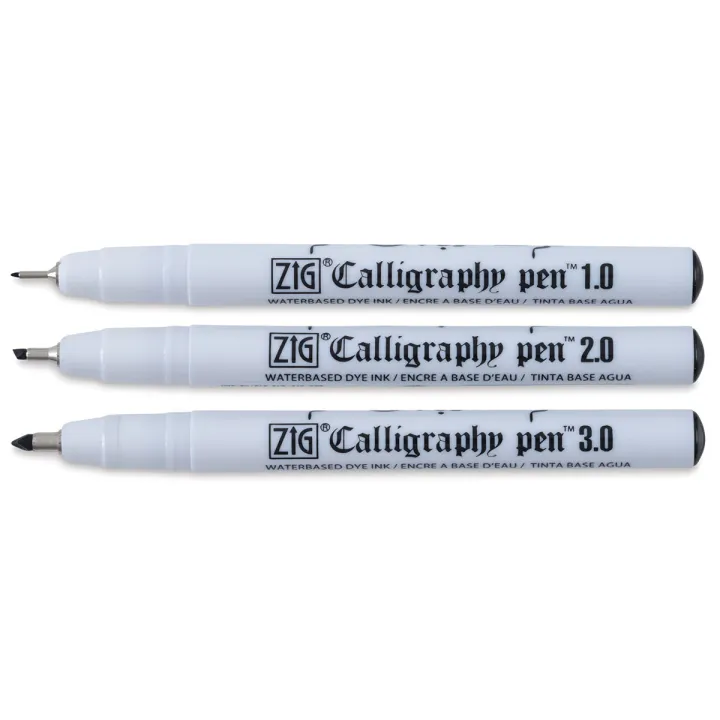 Zig%20Calligraphy%20Oblique%20Tip%20Pen%20%7C%20Black%20ink%20-%20Image%203