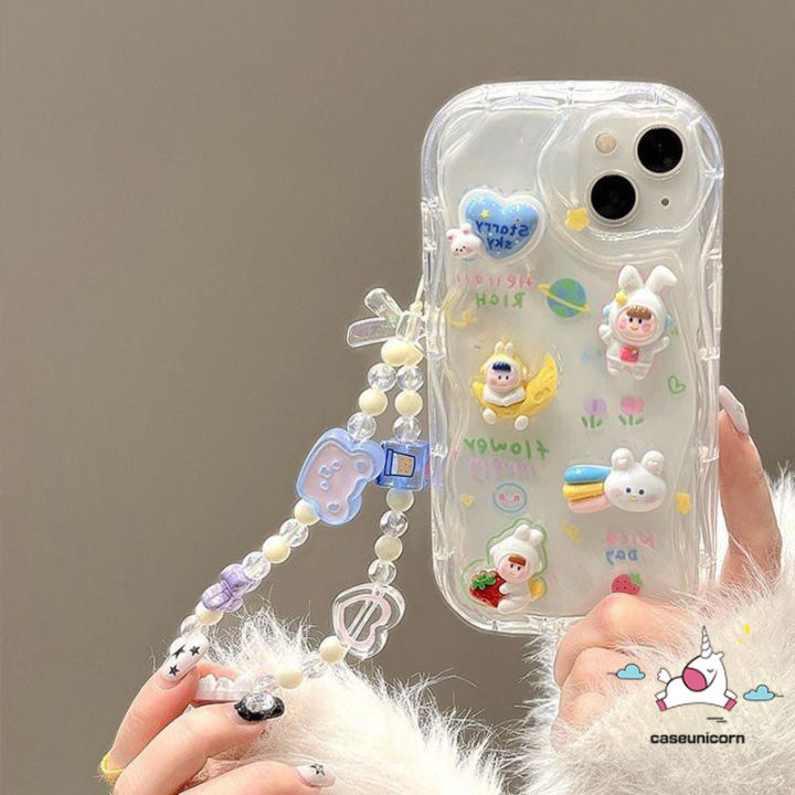 Dongzhu%20Cute%20Duck%203D%20Doll%20Case%20Compatible%20for%20IPhone%2014%20XR%20X%2011%207Plus%2013%2012%20Pro%20Max%206%207%206s%208%20Plus%20XS%20Max%20SE%203D%20Wavy%20Curved%20Edge%20Cute%20Steric%20Bear%20Rabbit%20Cover%20With%20Little%20Bear%20Bow%20Lanyard%20-%20Image%203