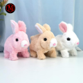 Electric Plush Rabbit Stuffed Bunny Interactive Soft Bunny Toy Mumble Walking & Sound Baby Educational Simulation Kids Cute Toy - 4 Different Colors - Best Gift For Toys Kids & Babies. 